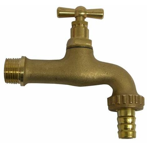 Rubinetto Ottone Sabbiato Vite 1/2" Portagomma 3/4"