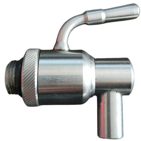 RUBINETTO P/FUSTO OLIO ANTIGOCCIA INOX 3/8 C/GHIERA