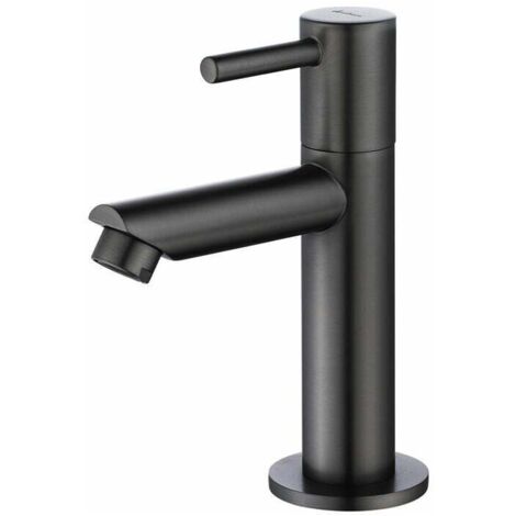 Rubinetto per acqua fredda grigio Rubinetto per bagno nero per lavabo Rubinetto con corpo in ottone per lavabo Design moderno