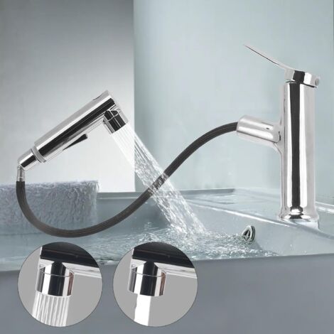 Rubinetto per bagno con miscelatore doccia estraibile