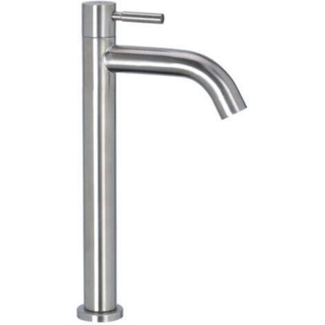 Rubinetto per bagno in acciaio inossidabile con maniglia singola, rubinetto per lavabo con acqua calda e fredda