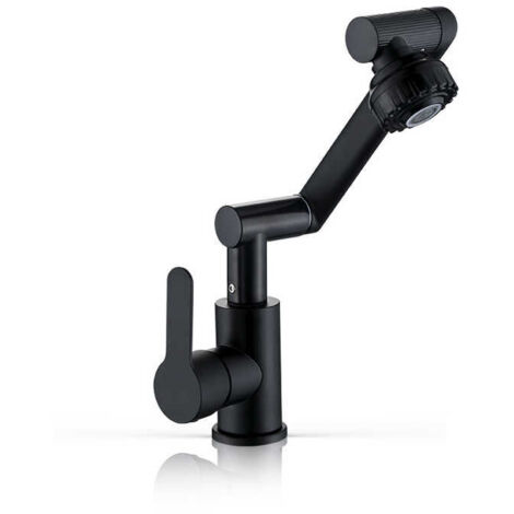 Rubinetto per bagno moderno e intelligente, girevole a 360°, rubinetto per lavabo dal design elegante, disponibile con acqua calda e fredda.