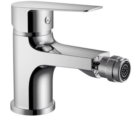 Rubinetto per bagno moderno miscelatore orientabile quadrato bidet in ottone cromato lucido