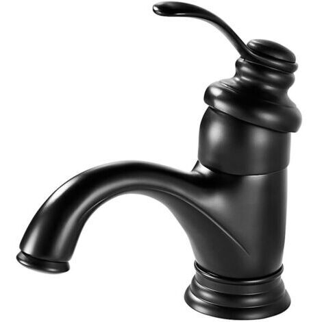 Rubinetto per bagno nero, rubinetti per lavabo da bagno retrò, miscelatore monocomando per lavabo in ottone, rubinetto per lavabo moderno