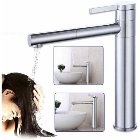 Rubinetto per bagno Rubinetto per lavabo girevole a 360° Rubinetto miscelatore monocomando Rubinetto per lavabo alto da bagno