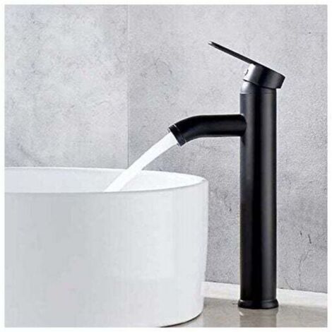 Rubinetto per bagno, rubinetto per lavabo nero, rubinetto di alta qualità, rubinetto per bagno, resistente all'usura, adatto per un diametro interno da 32 mm a 42 mm