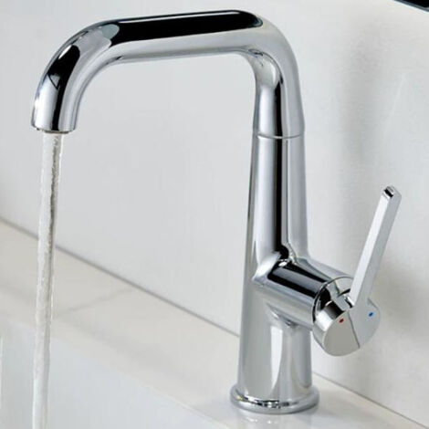 Rubinetto per bagno, rubinetto per lavandino, miscelatore monocomando, rubinetto per bagno, lavandino, bagno, acqua calda e fredda, regalo, placcatura