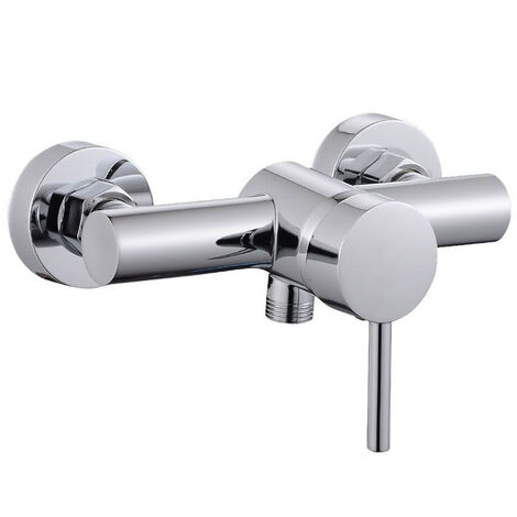 Rubinetto per bagno ultra moderno cromato lucido miscelatore orientabile per cabina doccia
