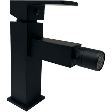 Rubinetto per bagno ultra moderno miscelatore orientabile bidet nero opaco rubinetteria