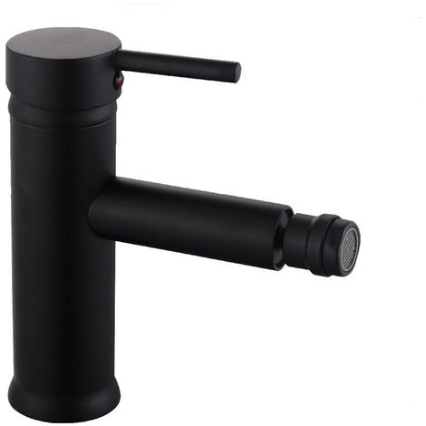 Rubinetto per bagno ultra moderno nero opaco miscelatore orientabile per bidet