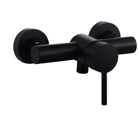 Rubinetto per bagno ultra moderno nero opaco miscelatore orientabile per cabina doccia