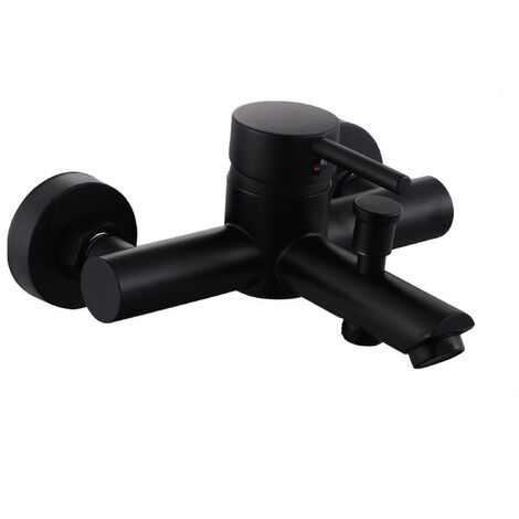 Rubinetto per bagno ultra moderno nero opaco miscelatore orientabile per vasca