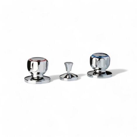Rubinetto per bidet con scarico automatico e piletta cromata 1" 1/4