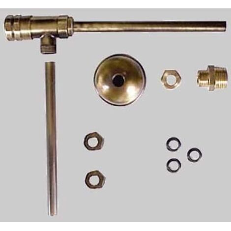 RUBINETTO PER CASSETTA WC DOPPIA CANNETTA BRONZATO - 3/8 x 10