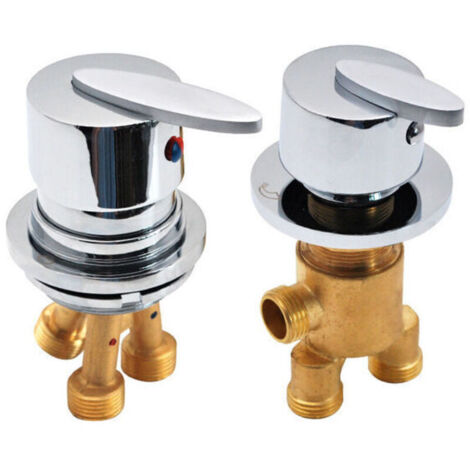 Rubinetto per doccia diviso in due pezzi, rubinetto per vasca da bagno, rubinetto per acqua calda e fredda o miscelatore di deviazione