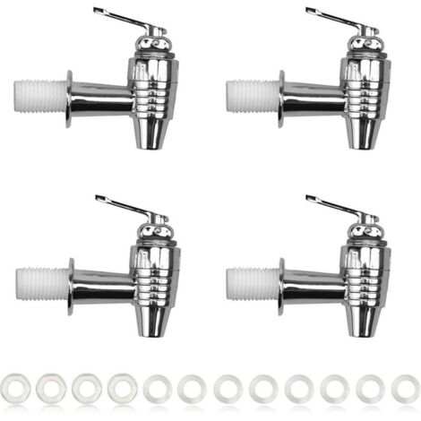 Rubinetto per erogazione bevande, 4 pezzi, rubinetto per fontana in ABS, rubinetto in plastica con distanziali e dadi, rubinetto per succhi, per caffè e succhi