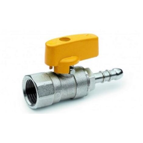 RUBINETTO PER GAS A SFERA CON PORTAGOMMACORTO - RACCORDO F1/2