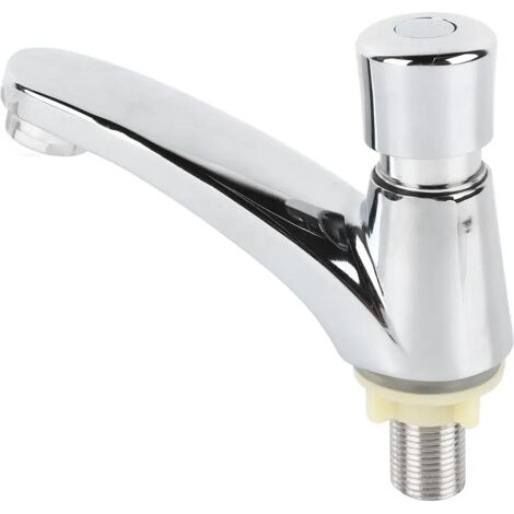 Rubinetto per lavabo a funzionamento ritardato con pressostato per risparmiare acqua.