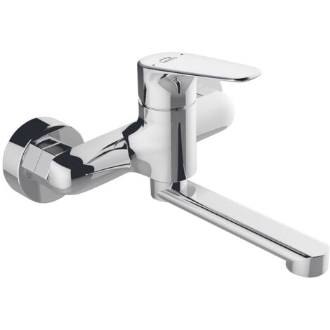 Rubinetto per lavabo a parete cromato RONDO