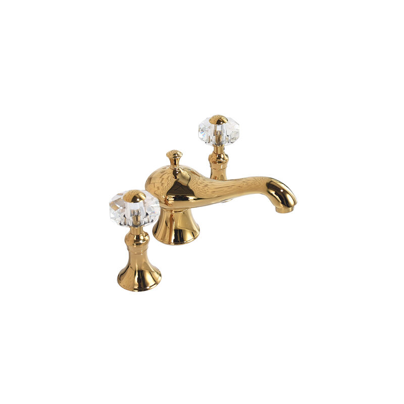 Rubinetto per lavabo a tre fori vintage tutto rame...