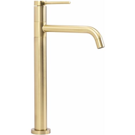 RUBINETTO PER LAVABO ALTO LUGANO GOLD SPAZZOLATO SKU REA-B4420