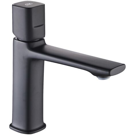 Rubinetto per lavabo basso LAVEO Tores con tappo, nero