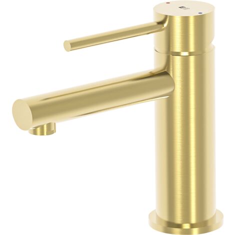 Rubinetto per lavabo basso Luisa oro spazzolato - Oro