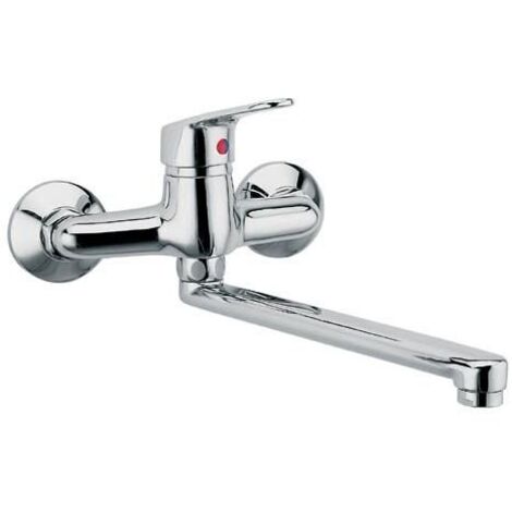 Rubinetto per lavabo cromato a parete Smile
