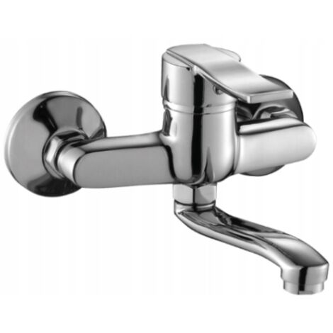 Rubinetto per lavabo da bagno a parete Madera cromato