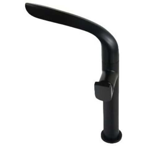 Rubinetto per lavabo da bagno, miscelatore in ottone dorato, monocomando, acqua calda e fredda (in alto) Nero