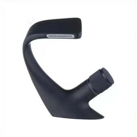 Rubinetto per lavabo da bagno nero - Rubinetto a cascata per lavabo solido - Rubinetto di altissima qualità (nero) A