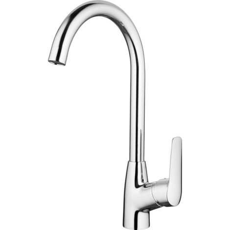 Rubinetto per lavabo Deante Boro cromato con beccuccio a "U".