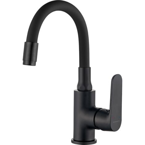 Rubinetto per lavabo DIMA Kuchinox nero con bocca flessibile
