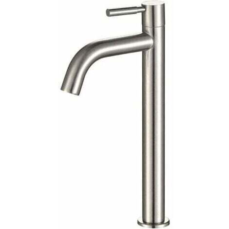 Rubinetto per lavabo in acciaio inox, monocomando, acqua fredda - Rubinetto per bagno, rubinetto per lavabo monocomando in acciaio inox