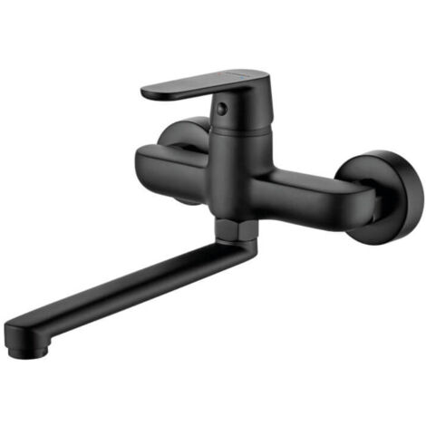 Rubinetto per lavabo/lavello a parete Dima, nero