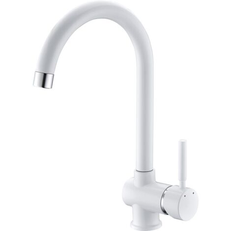 Rubinetto per lavabo Lete Laveo bianco con bocca a U