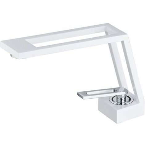 Rubinetto per lavabo, moderno rubinetto per lavabo in ottone, design creativo per rubinetto lavabo, bianco e chrome