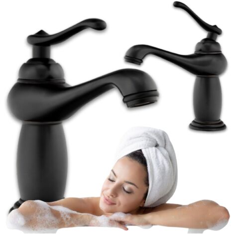 RUBINETTO PER LAVABO RETRO S-1155BV NERO