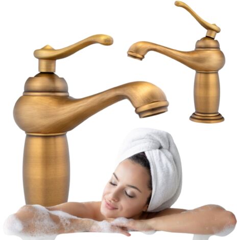 RUBINETTO PER LAVABO RETRO S-1155V ORO ANTICO