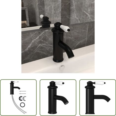 Rubinetto per lavabo -  Rubinetto per Lavabo del Bagno Nero 130x180 mm