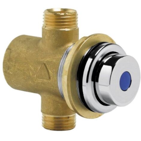 Rubinetto per lavabo temporizzato da incasso con fissaggio a parete Idral 08140SP  Cromo