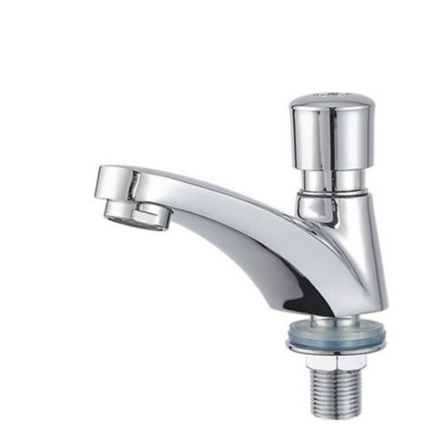 Rubinetto per lavabo temporizzato, interamente in rame, spegnimento automatico, semplice acqua fredda. Rubinetto a pressione per il risparmio idrico (solitamente in lega).