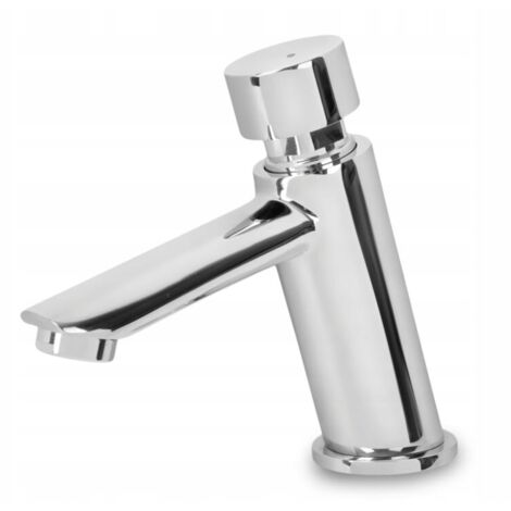 RUBINETTO PER LAVABO TEMPORIZZATO MODERNO CROMATO