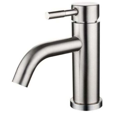 Rubinetto per lavaggio a mano, miscelatore per lavabo in acciaio inossidabile spazzolato opaco, AAFGVC