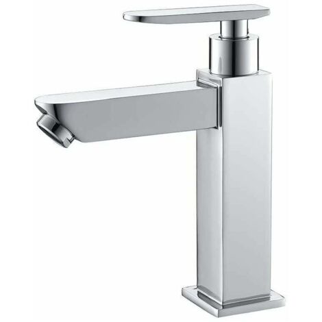 Rubinetto per lavandino solo con acqua fredda, rubinetto per bagno in metallo resistente, rubinetto per lavaggio a mano, cartuccia in ceramica, aeratore rimovibile, comodo da pulire o sostituire, desi