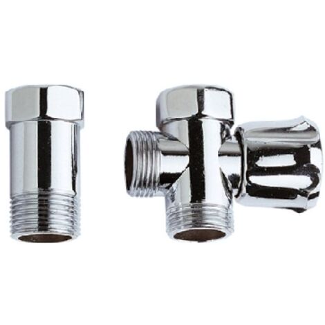 RUBINETTO PER LAVATRICE CON COPPIA RETROGRUPPO DADO GIREVOLE 3/4 x 3/4 x 3/4