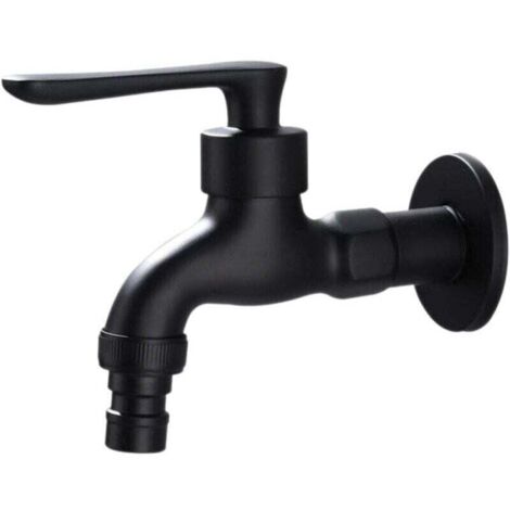 Rubinetto per lavatrice in stile vintage, rubinetto per lavabo antiruggine, multifunzione, bronzo nero