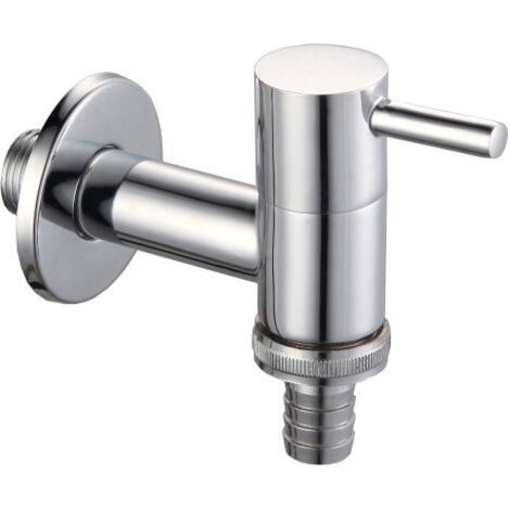 Rubinetto per lavatrice Lusso con rosetta e portagomma cromato diametro   1/2" x 3/4"