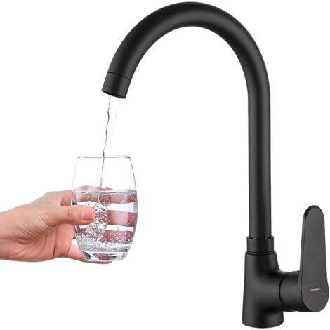 Rubinetto per lavello ATEZ Kuchinox nero con bocca a U