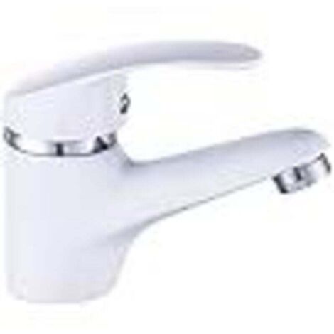Rubinetto per lavello bianco, miscelatore per acqua calda e fredda, spruzzatore, rubinetto per lavello, miscelatore per acqua calda e fredda, gruppo di scarico, beccuccio a cascata, utensile da cucina